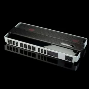8 CHANNEL CLASS AB AMPLIFIER(STEREO 4Ω: 4 X 90W CH1-4 + 4 X 170W CH5-8; STEREO 2Ω: 4 X 115W CH1-4+ 4 X 220W CH5-8; BRIDGED 4Ω: 2 X 230W CH1-4 + 2 X 440W CH5-8;PRE-OUT: 4X PRE-OUT 8V CH9-12)